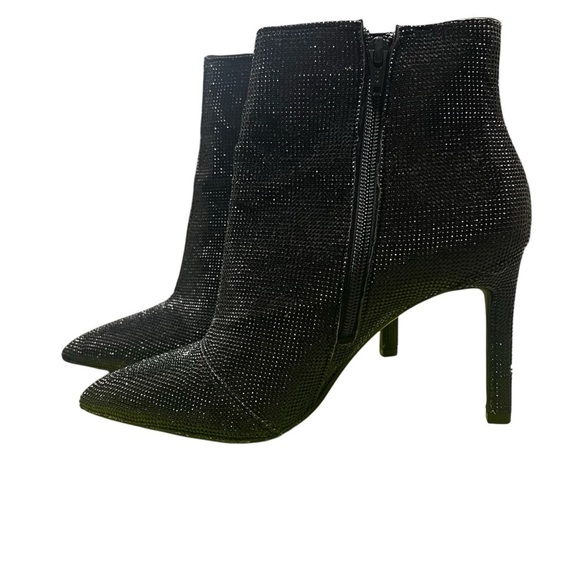 Gianni Bini Shoes - Gianni Bini Black Annina sparkle embellished Ankle Boots with zipper size 8.5